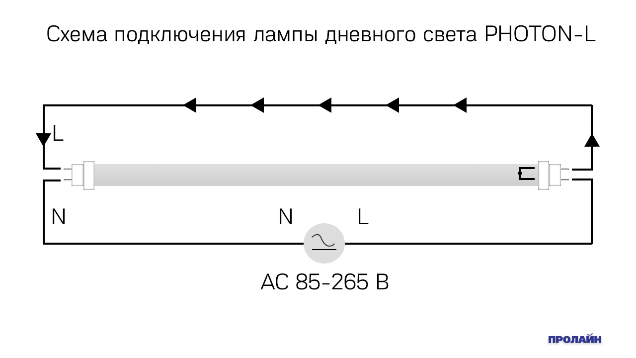 Лампа дневного света PHOTON-L PH-TB10MWW c ПМ