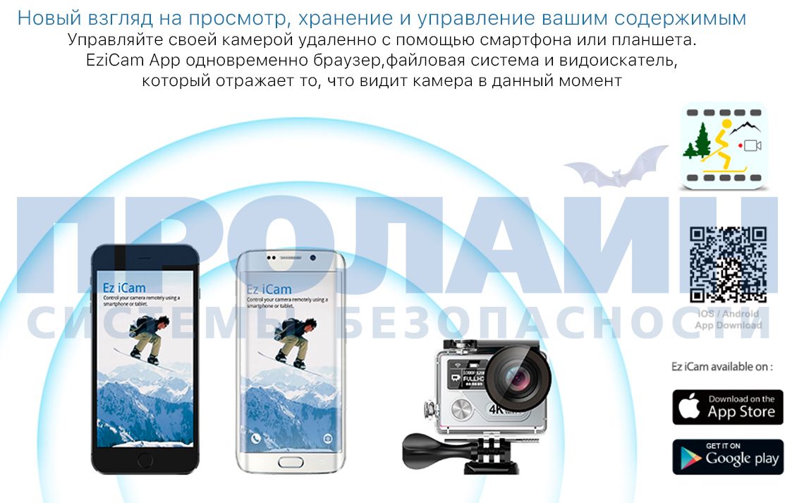 Экшн камера EKEN H8Plus Ultra HD 4K