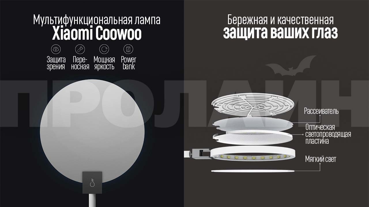 Настольная лампа Xiaomi Coowoo U1 Smart Table Lamp