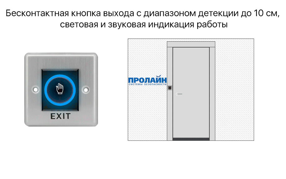 Кнопка выхода K2 врезная сенсорная