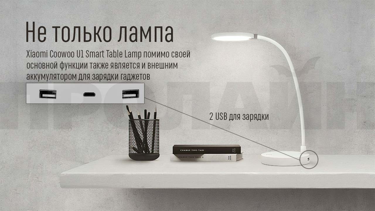 Настольная лампа Xiaomi Coowoo U1 Smart Table Lamp