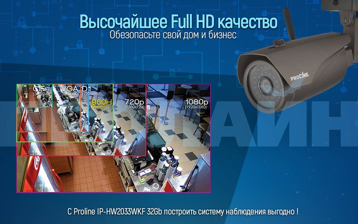 Уличная IP-камера Proline IP-HW2033WKF 32Gb