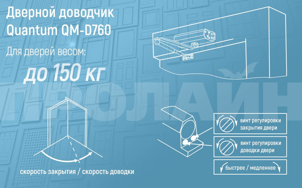 Доводчик Quantum QM-D760 ALUMINIUM