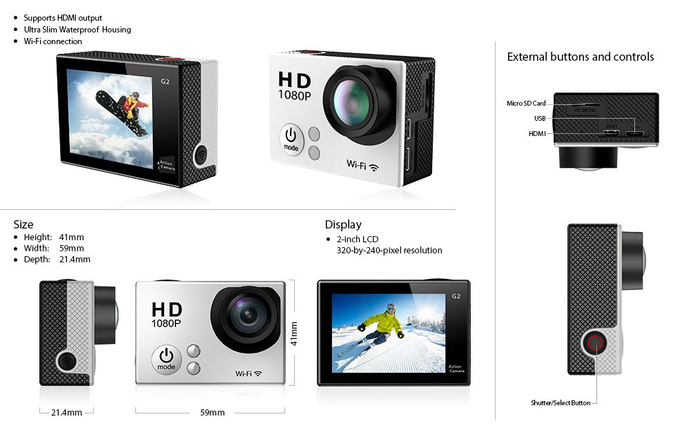 Экшн камера SJCAM M10 Plus WiFi