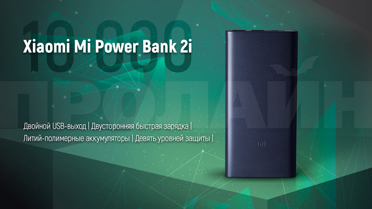 Внешний аккумулятор Xiaomi Mi Power Bank 2i 10000 Silver 