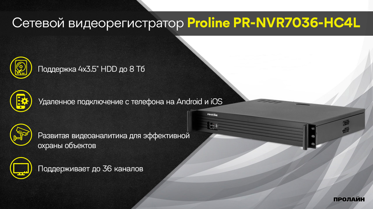 Сетевой видеорегистратор Proline PR-NVR7036-HC4L