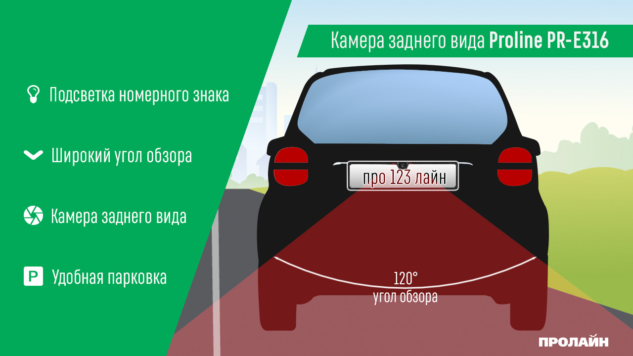 Камера заднего вида Proline PR-E316