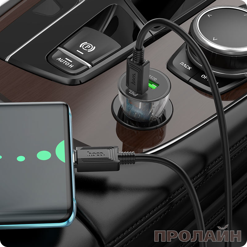 АЗУ HOCO Z47A Transparent discovery edition Type-C to Type-C Black