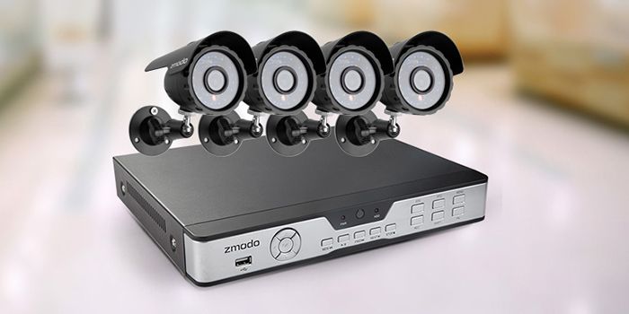 Комплект видеонаблюдения с 4 уличными камерами ZMODO ZM-I4Q4+500Gb