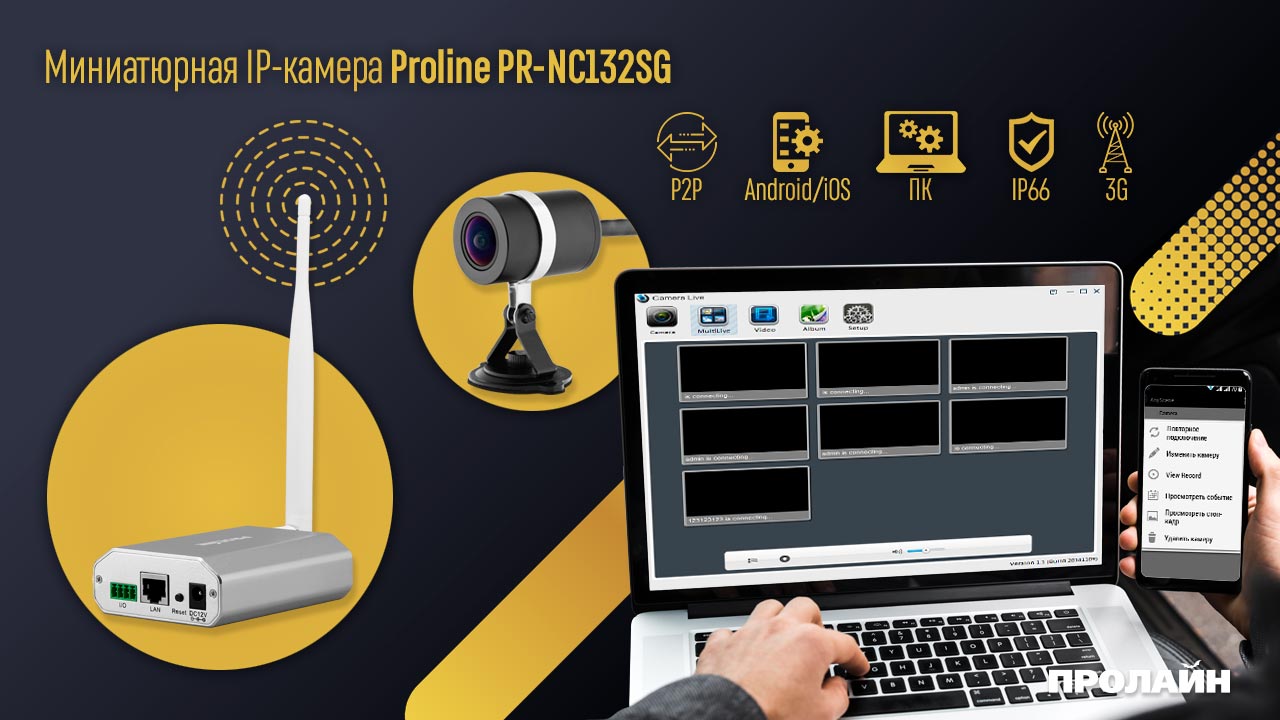 Миниатюрная IP-камера Proline PR-NC132SG