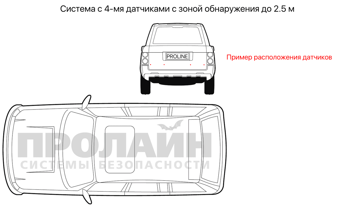 Автомобильный парктроник Proline PR-P569-4