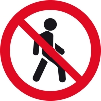 Наклейка 200 мм (Проход запрещен уличная)