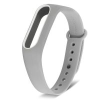 Ремешок для фитнес-браслета Mi Band 2 MIJOBS серый с белым