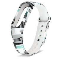 Ремешок для фитнес-браслета Mi Band 2 силиконовый с линейным узором