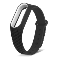 Ремешок для фитнес-браслета Mi Band 2 ребристый черный