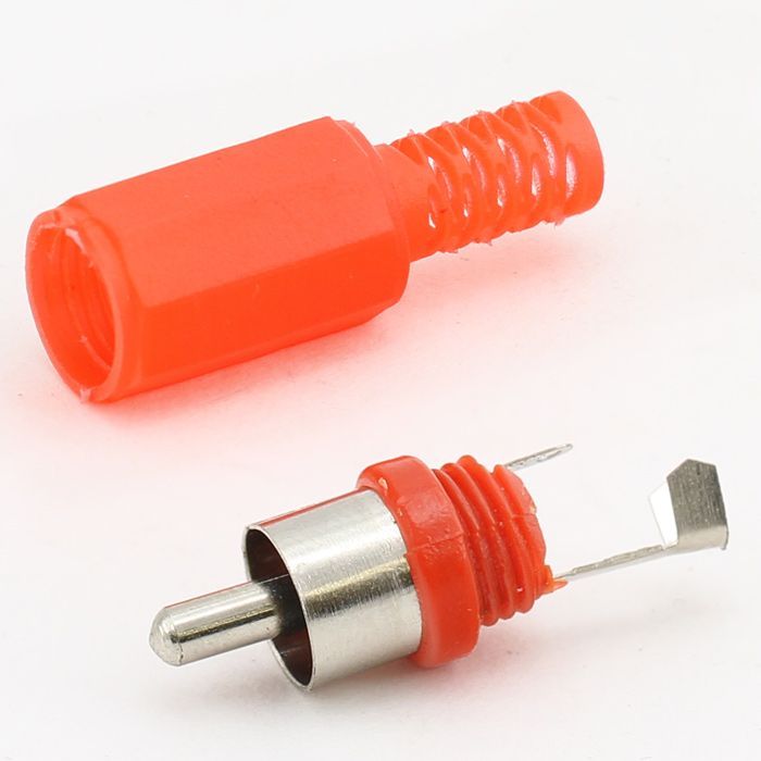 Разъем RCA-ANYTYPE(п) (пайка), пластик (красный)