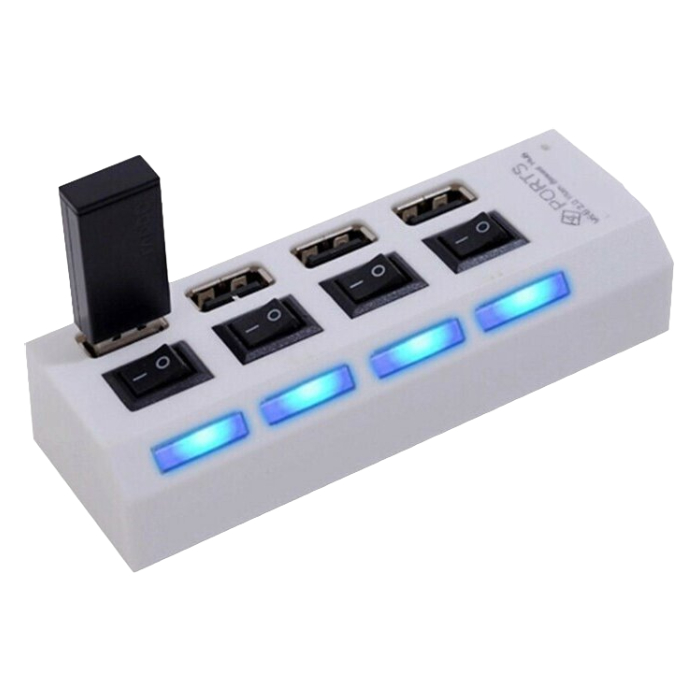 USB HUB 4PS Белый