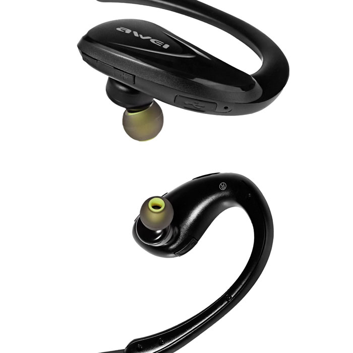 Bluetooth-наушники с микрофоном AWEI A880BL Black — купить по