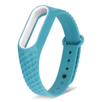 Ремешок для фитнес-браслета Mi Band 2 ребристый голубой