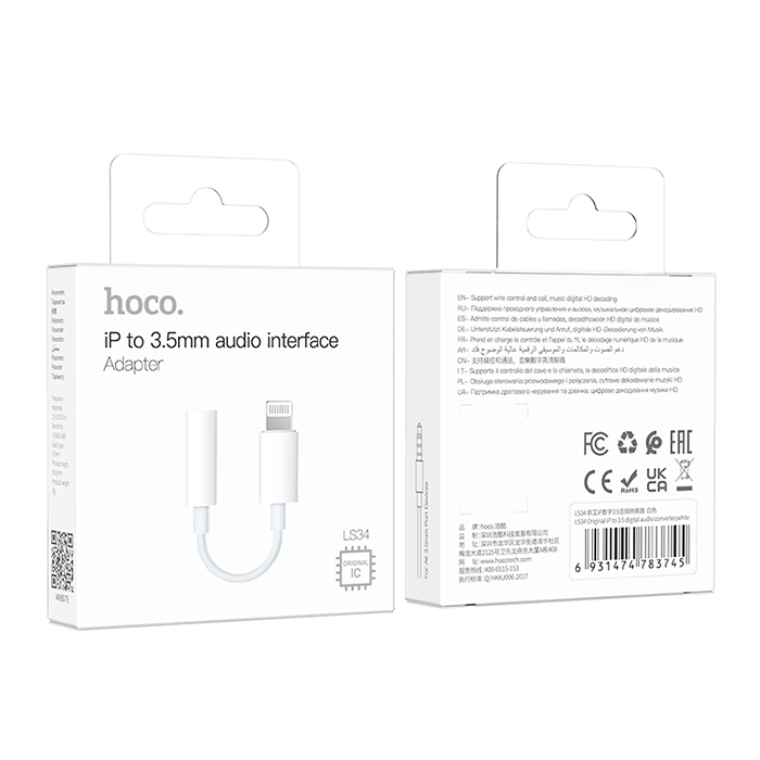 hoco-ls34-original-ip-to-3-5-white-62511
