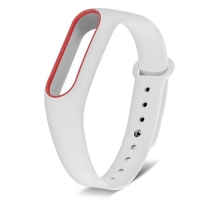 Ремешок для фитнес-браслета Xiaomi Mi Band 2 MIJOBS белый с красным
