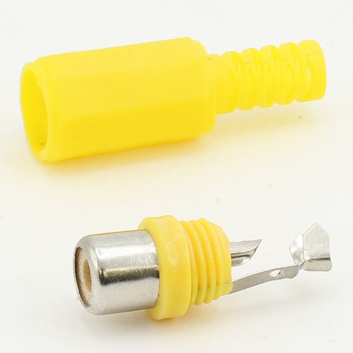 Разъем RCA-ANYTYPE(м) (пайка), пластик (желтый)