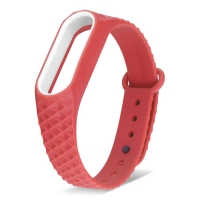 Ремешок для фитнес-браслета Mi Band 2 ребристый красный