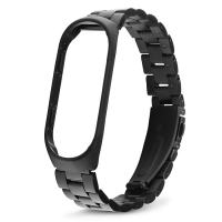Ремешок для фитнес-браслета Xiaomi Mi Band 3 Stainless Steel черный