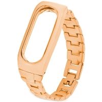 Ремешок для фитнес-браслета Mi Band 2 металлический золотой